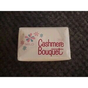 Vintage Cashmere Bouquet Beauty Bar Soap Mild Pink Made In USA
